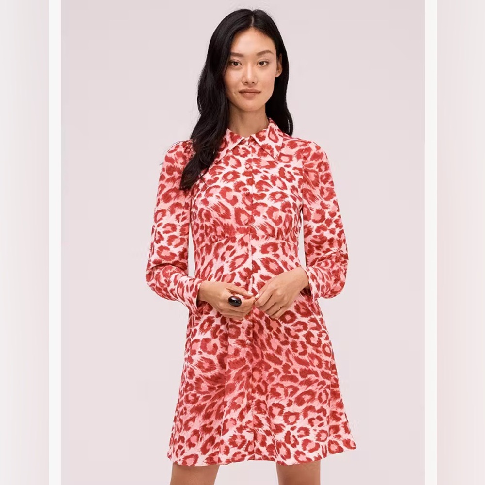 Kate Spade Panthera Leopard Shirtdress - Picture 2 of 6